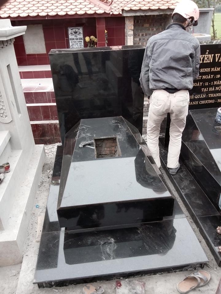 Đá ốp mộ hà nội đen ấn độ