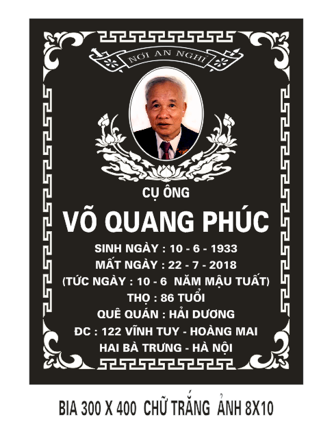 Khắc bia mộ tại 848 đường láng hà nội